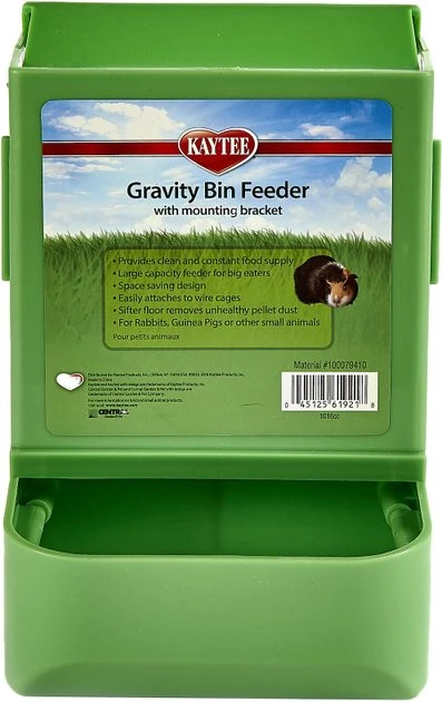 Kaytee Gravity Bin with Mounting Bracket Small Animal Feeder 3 Kaytee Gravity Bin with Mounting Bracket Small Animal Feeder - Image 3