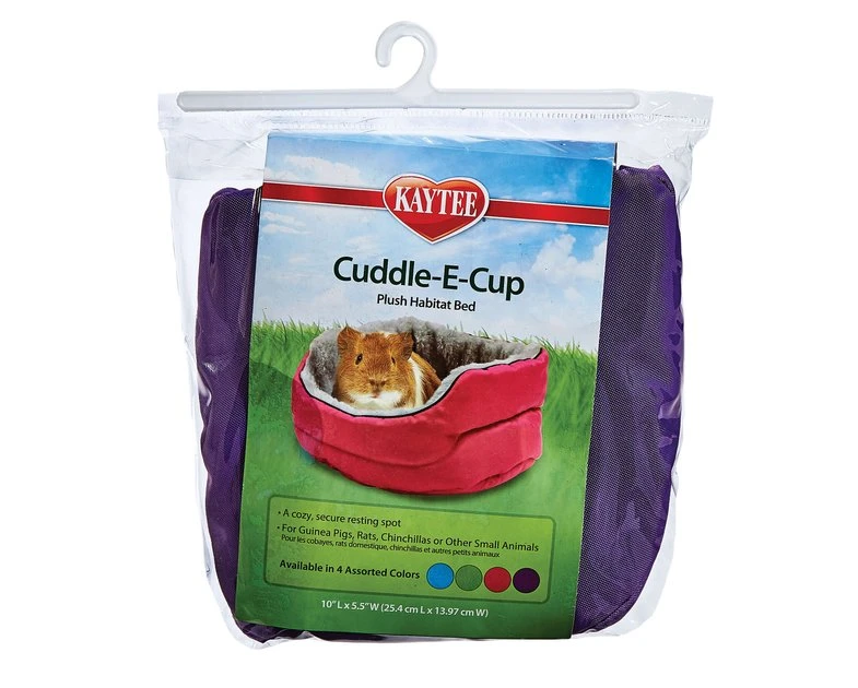 Kaytee Cuddle-E-Cup Plush Small Animal Bed, Color Varies 1 Kaytee Cuddle-E-Cup Plush Small Animal Bed, Color Varies