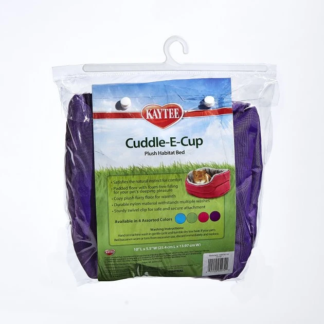 Kaytee Cuddle-E-Cup Plush Small Animal Bed, Color Varies 3 Kaytee Cuddle-E-Cup Plush Small Animal Bed, Color Varies - Image 3