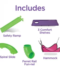 Kaytee 2x2 Multi-Level Habitat with Removable Casters Small Animal Habitat -Kaytee Sales 2024 154609 PT3. SY630 V1600210036