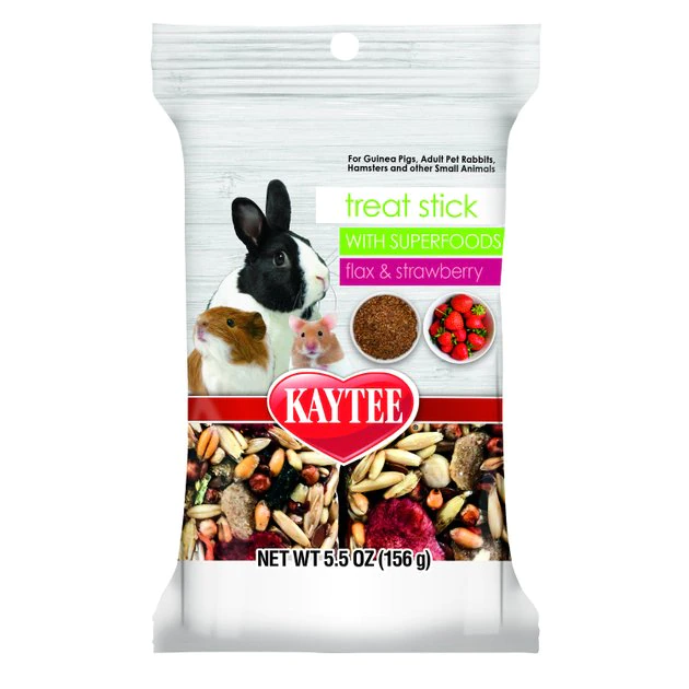 Kaytee Treat Stick with Superfoods Strawberry Flavor Small Animal Treats, 5.5-oz bag 1 Kaytee Treat Stick with Superfoods Strawberry Flavor Small Animal Treats, 5.5-oz bag