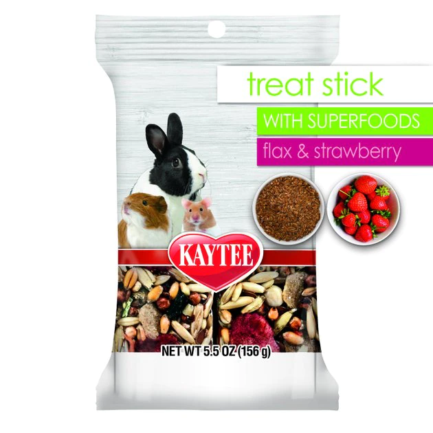 Kaytee Treat Stick with Superfoods Strawberry Flavor Small Animal Treats, 5.5-oz bag 3 Kaytee Treat Stick with Superfoods Strawberry Flavor Small Animal Treats, 5.5-oz bag - Image 3