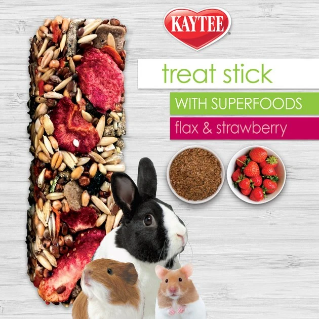 Kaytee Treat Stick with Superfoods Strawberry Flavor Small Animal Treats, 5.5-oz bag 5 Kaytee Treat Stick with Superfoods Strawberry Flavor Small Animal Treats, 5.5-oz bag - Image 5
