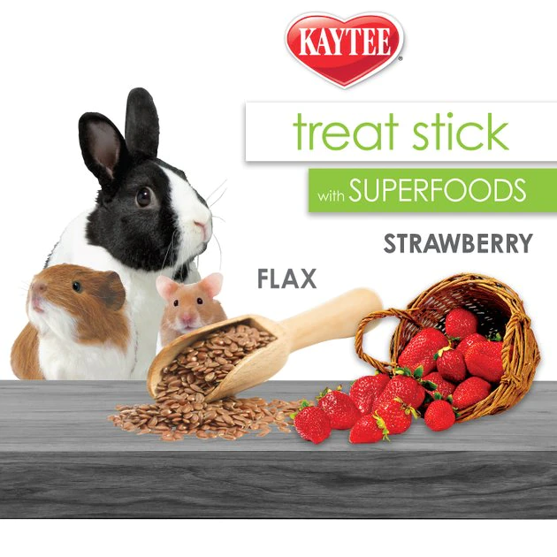 Kaytee Treat Stick with Superfoods Strawberry Flavor Small Animal Treats, 5.5-oz bag 6 Kaytee Treat Stick with Superfoods Strawberry Flavor Small Animal Treats, 5.5-oz bag - Image 6