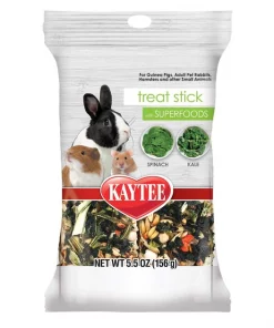 Kaytee Treat Stick with Superfoods Spinach & Kale Flavor Small Animal Treats, 5.5-oz bag