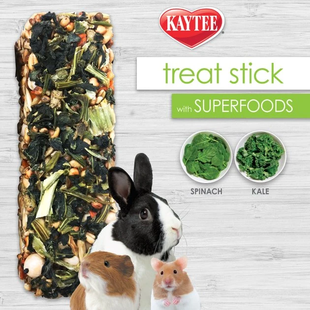 Kaytee Treat Stick with Superfoods Spinach & Kale Flavor Small Animal Treats, 5.5-oz bag 5 Kaytee Treat Stick with Superfoods Spinach & Kale Flavor Small Animal Treats, 5.5-oz bag - Image 5