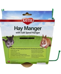 Kaytee Hay Manger & Salt Spool Hanger Small Pet Feeder