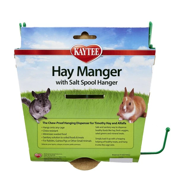 Kaytee Hay Manger & Salt Spool Hanger Small Pet Feeder 1 Kaytee Hay Manger & Salt Spool Hanger Small Pet Feeder