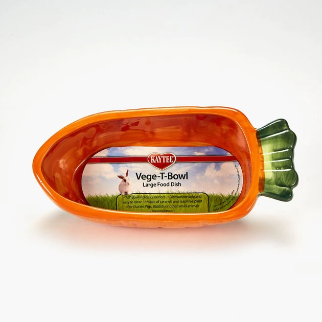 Kaytee Vege-T-Bowl Carrot Small Pet Bowl, 22-oz 2 Kaytee Vege-T-Bowl Carrot Small Pet Bowl, 22-oz - Image 2