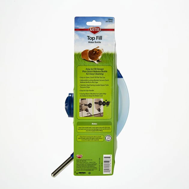 Kaytee Top Fill Small Pet Water Bottle, 16-oz 4 Kaytee Top Fill Small Pet Water Bottle, 16-oz - Image 4