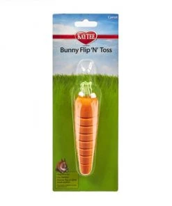 Kaytee Bunny Flip 'N' Toss Carrot Small Pet Toy, 6-in