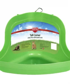 Kaytee Tall Corner Small Pet Litter Pan with Quick Lock