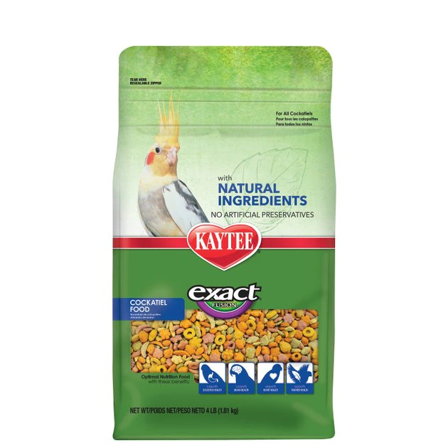 Kaytee Exact Fusion Cockatiel Food, 4-lb bag 1 Kaytee Exact Fusion Cockatiel Food, 4-lb bag