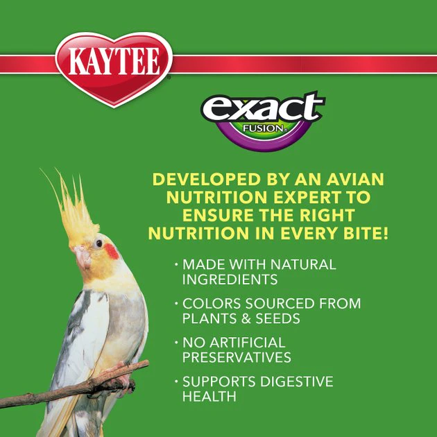 Kaytee Exact Fusion Cockatiel Food, 4-lb bag 4 Kaytee Exact Fusion Cockatiel Food, 4-lb bag - Image 4