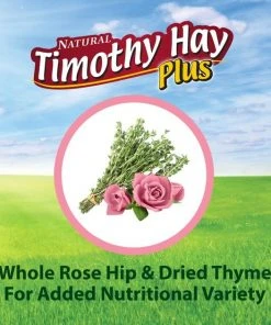 Kaytee Rose & Thyme Timothy Hay Blend Rabbit Food, 24-oz bag -Kaytee Sales 2024 248608 PT4. SY630 V1597887114