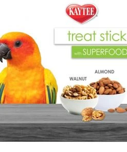 Kaytee Avian Superfood Treat Stick Almond & Walnut Bird Treat, 5.5-oz bag -Kaytee Sales 2024 252542 PT6. SY630 V1600211202