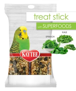 Kaytee Avian Superfood Treat Stick Spinach & Kale Bird Treat, 5.5-oz bag -Kaytee Sales 2024 252544 PT3. SY630 V1600211826
