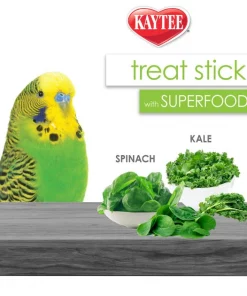 Kaytee Avian Superfood Treat Stick Spinach & Kale Bird Treat, 5.5-oz bag -Kaytee Sales 2024 252544 PT6. SY630 V1600210635