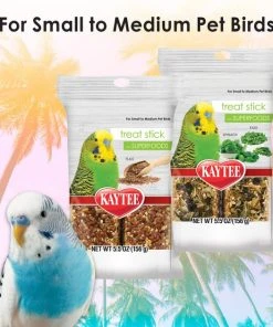 Kaytee Avian Superfood Treat Stick Spinach & Kale Bird Treat, 5.5-oz bag -Kaytee Sales 2024 252544 PT7. SY630 V1600209164