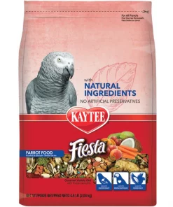 Kaytee Fiesta Natural Ingredients Parrot Bird Food, 4.5-lb bag