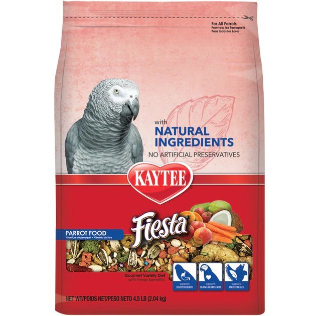 Kaytee Fiesta Natural Ingredients Parrot Bird Food, 4.5-lb bag 1 Kaytee Fiesta Natural Ingredients Parrot Bird Food, 4.5-lb bag