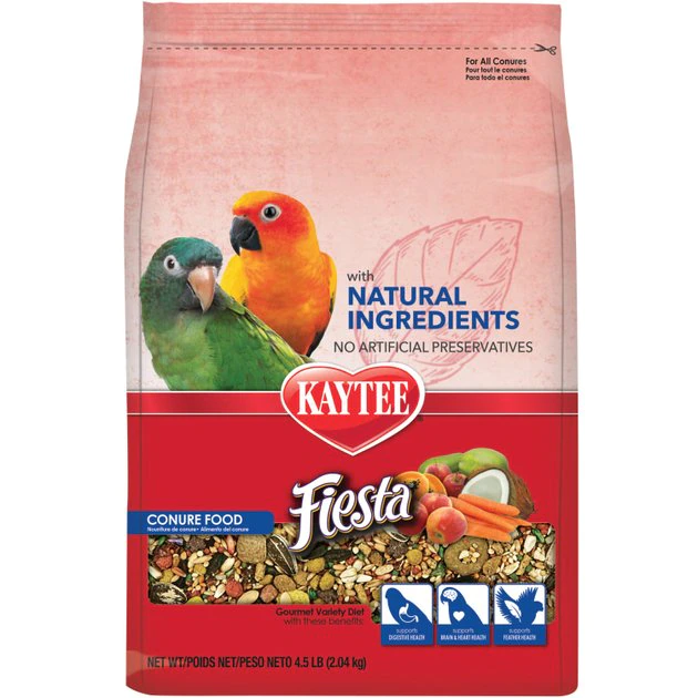 Kaytee Fiesta Natural Ingredients Conure Bird Food, 4.5-lb bag 1 Kaytee Fiesta Natural Ingredients Conure Bird Food, 4.5-lb bag