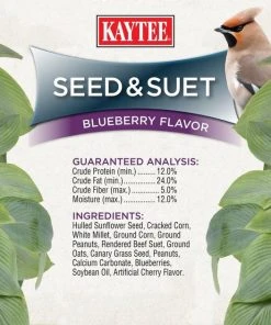 Kaytee Seed & Suet No Mess Blend Blueberry Flavor Wild Bird Food, 10-lb bag -Kaytee Sales 2024 370028 PT5. SY630 V1646255825