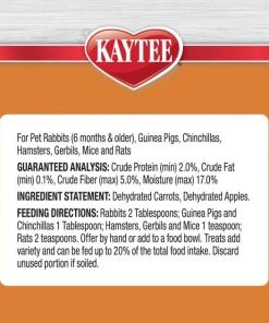 Kaytee Natural Snack with Superfoods Carrot & Apple Blend Small Pet Treats, 2.5-oz bag -Kaytee Sales 2024 537998 PT4. SY630 V1657658874
