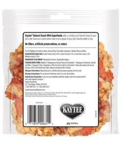 Kaytee Natural Snack with Superfoods Carrot & Apple Blend Small Pet Treats, 2.5-oz bag -Kaytee Sales 2024 537998 PT5. SY630 V1657658873