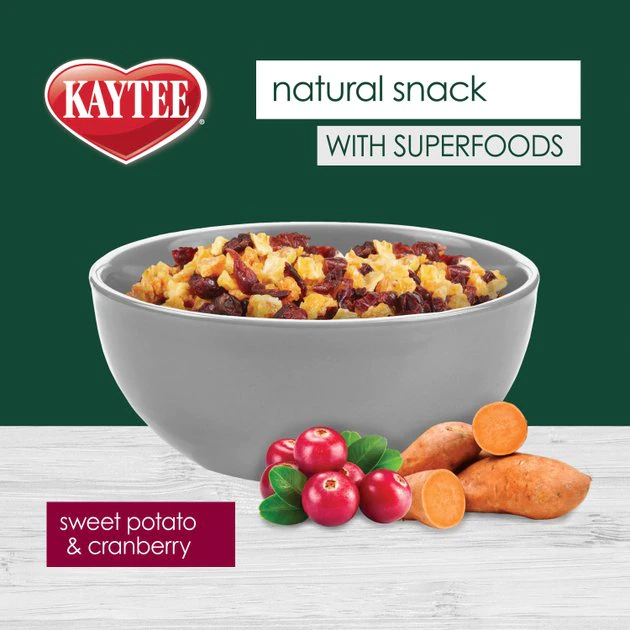 Kaytee Natural Snack with Superfoods Sweet Potato & Cranberry Blend Small Pet Treats, 3-oz bag 4 Kaytee Natural Snack with Superfoods Sweet Potato & Cranberry Blend Small Pet Treats, 3-oz bag - Image 4
