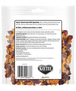 Kaytee Natural Snack with Superfoods Sweet Potato & Cranberry Blend Small Pet Treats, 3-oz bag 11 Kaytee Natural Snack with Superfoods Sweet Potato & Cranberry Blend Small Pet Treats, 3-oz bag -Kaytee Sales 2024 538014 PT5. SY630 V1657658874