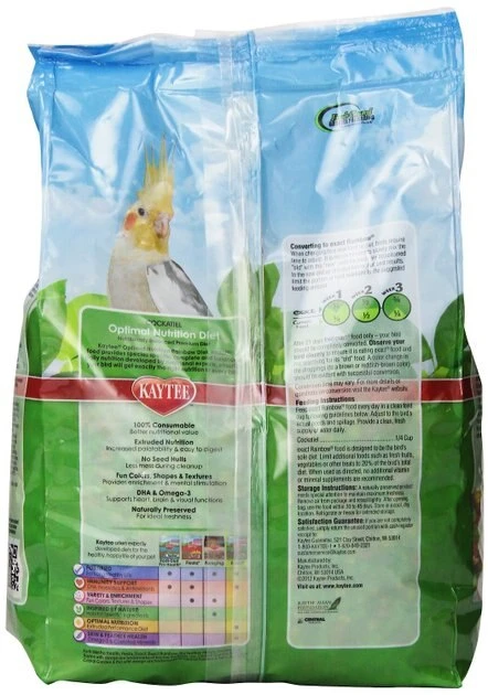 Kaytee Exact Rainbow Cockatiel Bird Food 2 Kaytee Exact Rainbow Cockatiel Bird Food - Image 2