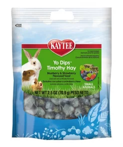 Kaytee Fiesta Blueberry & Strawberry Flavored Yogurt Dipped Timothy Hay Small Animal Treats