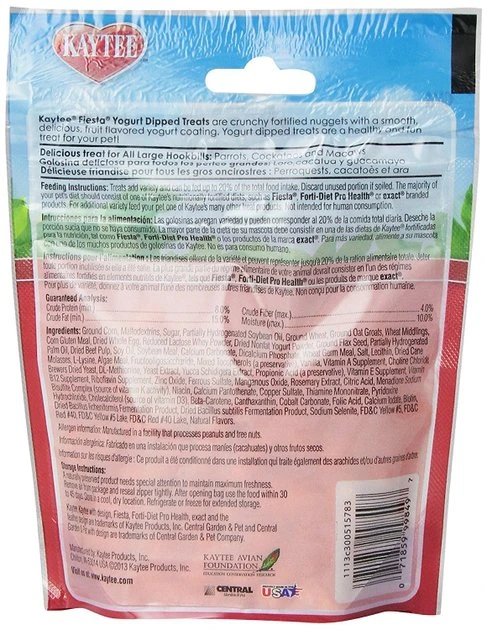 Kaytee Fiesta Mango Flavored Yogurt Dipped Large Hookbill Bird Treats 2 Kaytee Fiesta Mango Flavored Yogurt Dipped Large Hookbill Bird Treats - Image 2