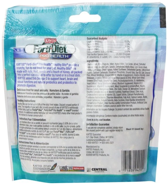 Kaytee Forti-Diet Pro Health Healthy Bits Hamster & Gerbil Treats 2 Kaytee Forti-Diet Pro Health Healthy Bits Hamster & Gerbil Treats - Image 2
